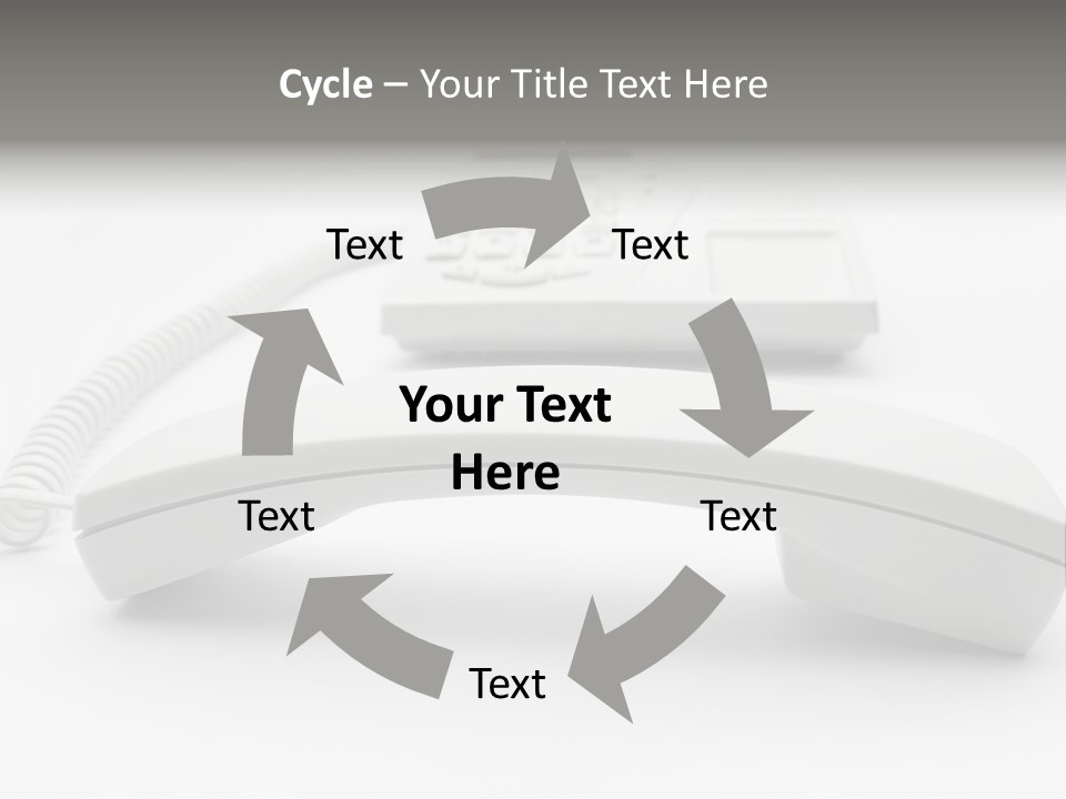 A White Telephone Sitting On Top Of A Table PowerPoint Template