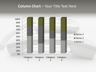 A White Telephone Sitting On Top Of A Table PowerPoint Template