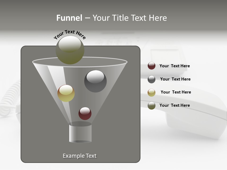 A White Telephone Sitting On Top Of A Table PowerPoint Template