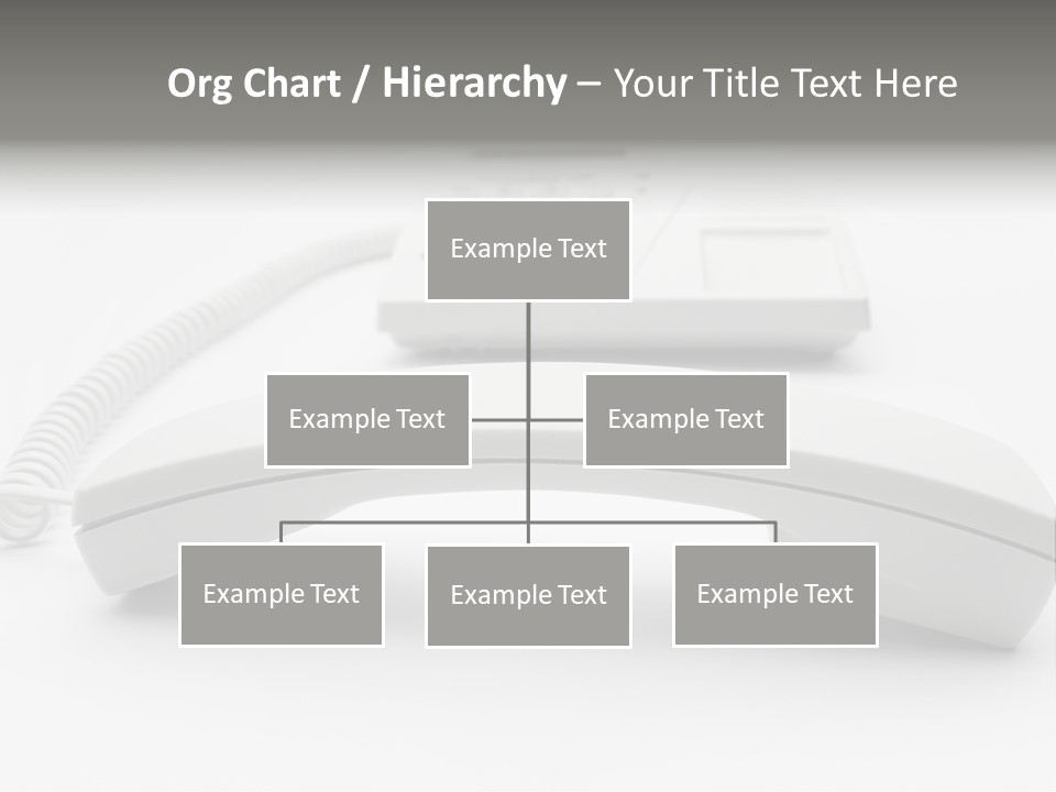 A White Telephone Sitting On Top Of A Table PowerPoint Template