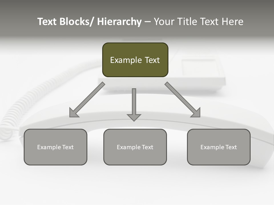 A White Telephone Sitting On Top Of A Table PowerPoint Template