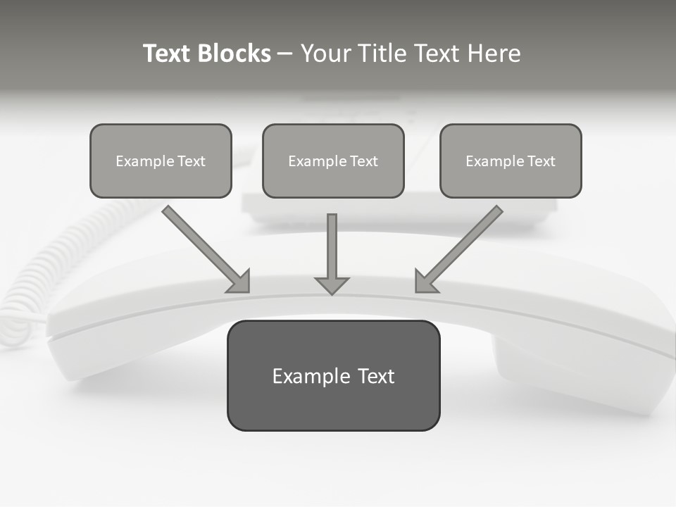 A White Telephone Sitting On Top Of A Table PowerPoint Template