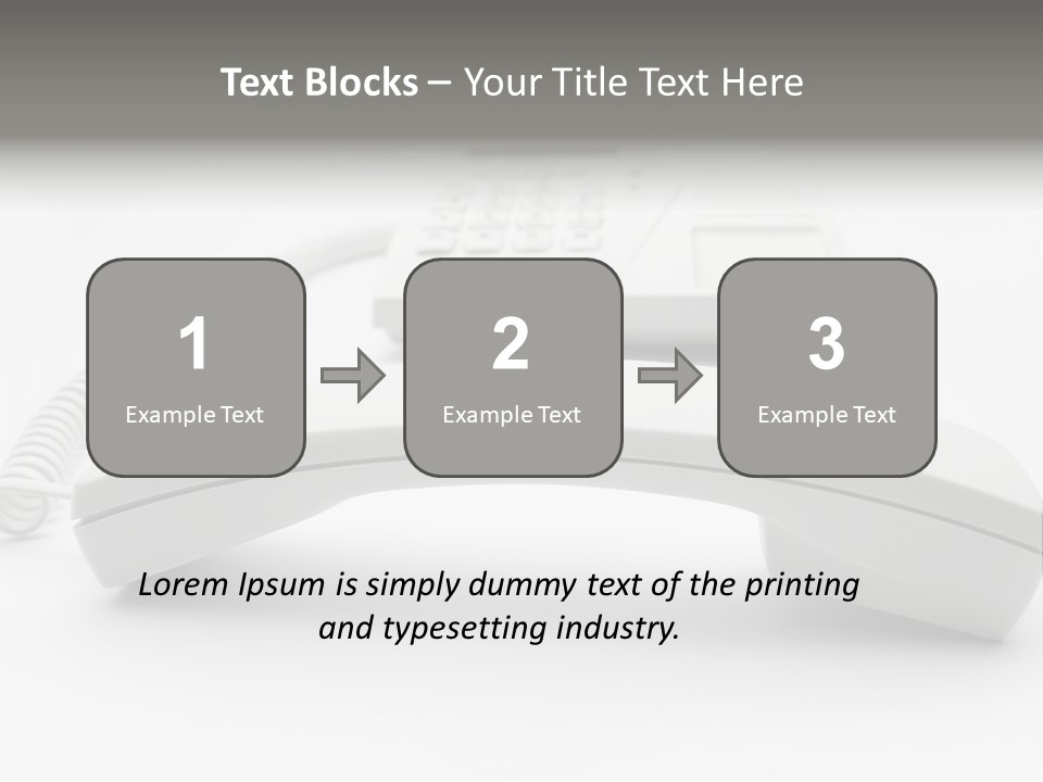 A White Telephone Sitting On Top Of A Table PowerPoint Template