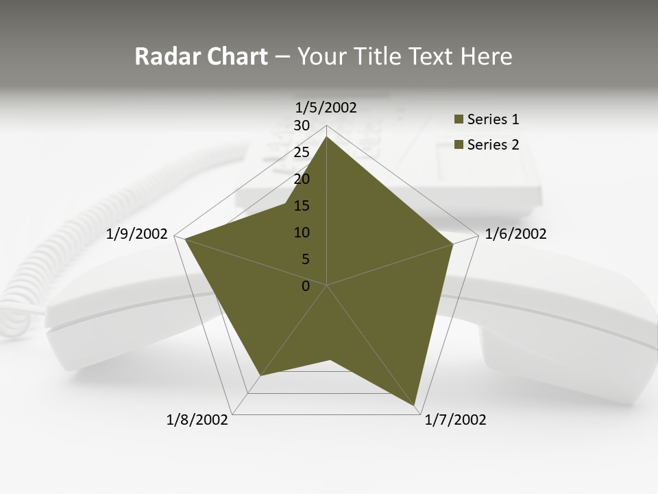 A White Telephone Sitting On Top Of A Table PowerPoint Template
