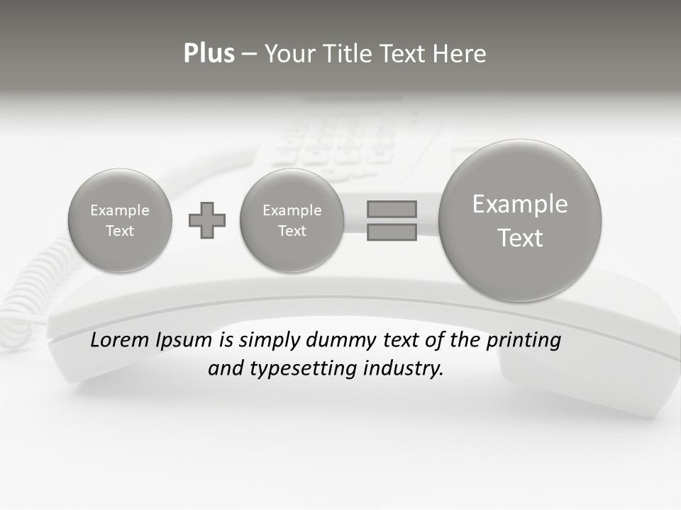 A White Telephone Sitting On Top Of A Table PowerPoint Template