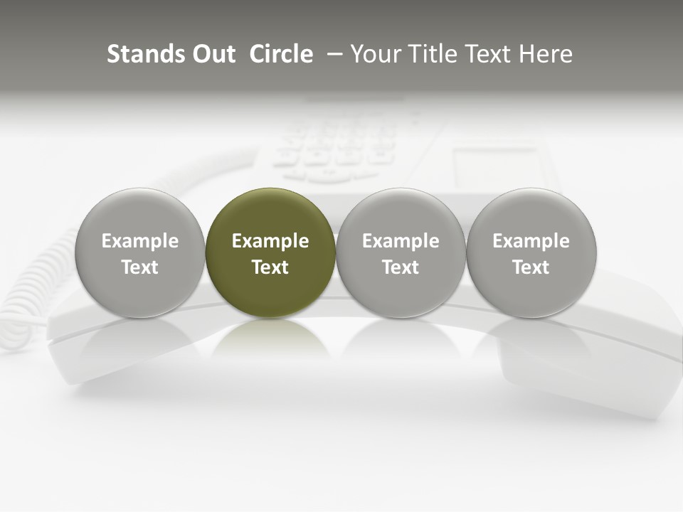 A White Telephone Sitting On Top Of A Table PowerPoint Template