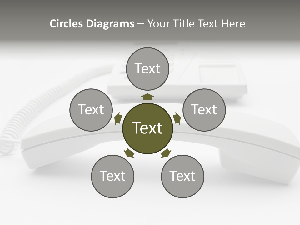 A White Telephone Sitting On Top Of A Table PowerPoint Template