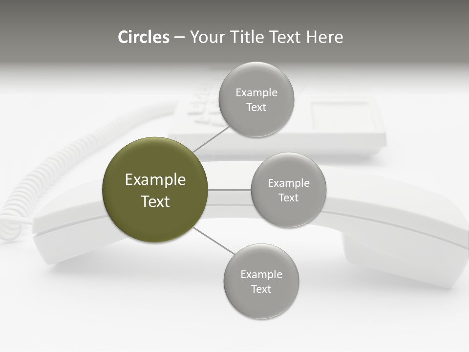 A White Telephone Sitting On Top Of A Table PowerPoint Template
