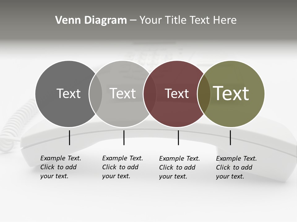 A White Telephone Sitting On Top Of A Table PowerPoint Template
