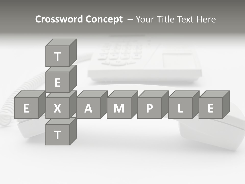 A White Telephone Sitting On Top Of A Table PowerPoint Template