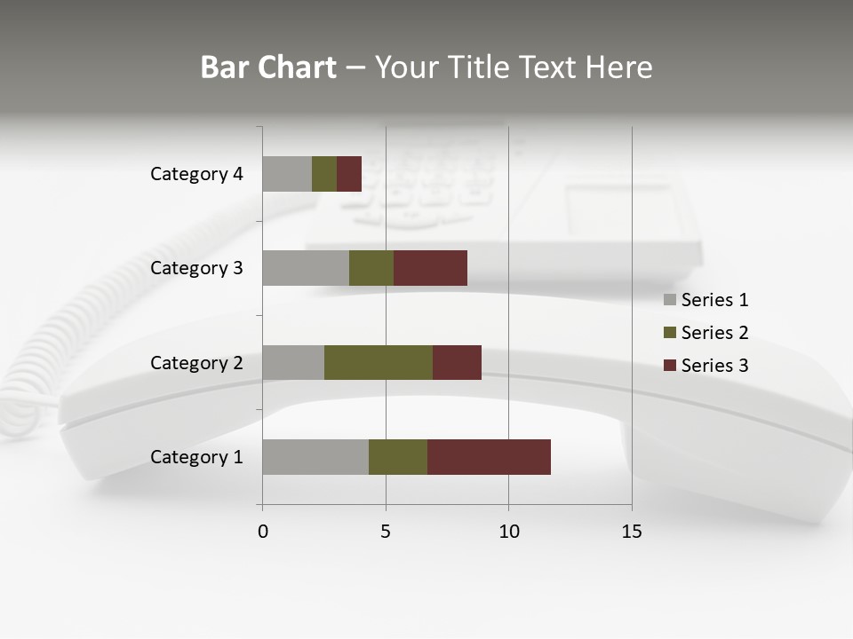 A White Telephone Sitting On Top Of A Table PowerPoint Template