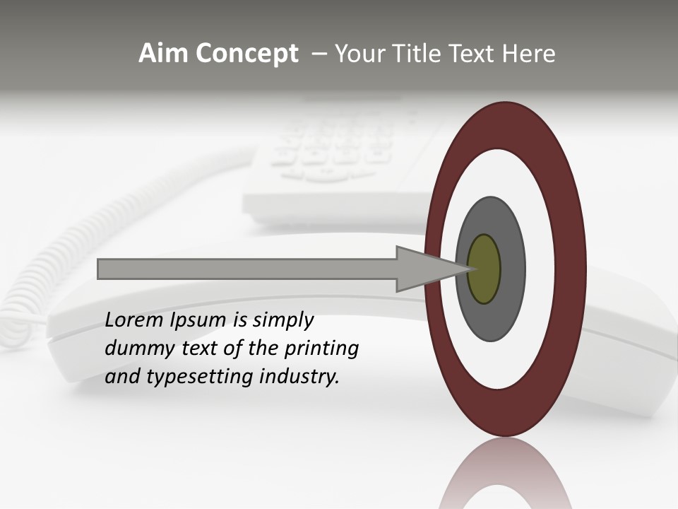 A White Telephone Sitting On Top Of A Table PowerPoint Template