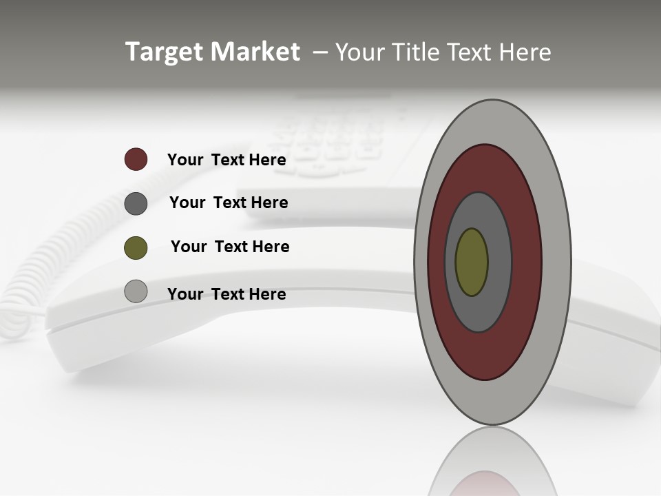 A White Telephone Sitting On Top Of A Table PowerPoint Template