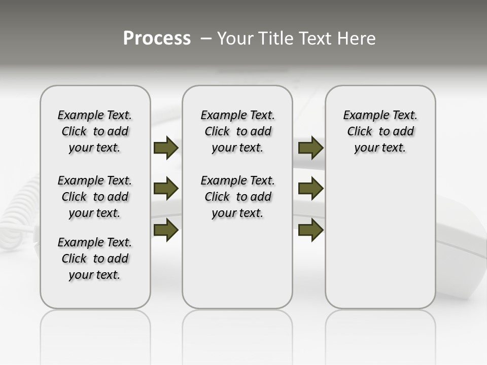 A White Telephone Sitting On Top Of A Table PowerPoint Template