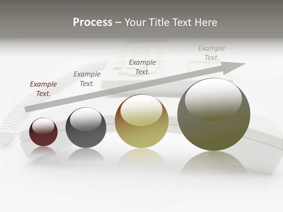A White Telephone Sitting On Top Of A Table PowerPoint Template