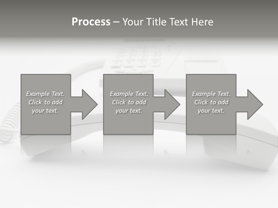 A White Telephone Sitting On Top Of A Table PowerPoint Template
