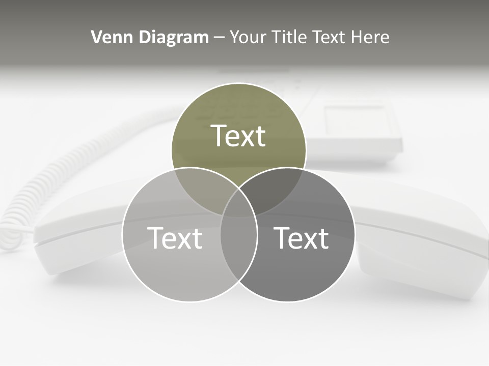 A White Telephone Sitting On Top Of A Table PowerPoint Template