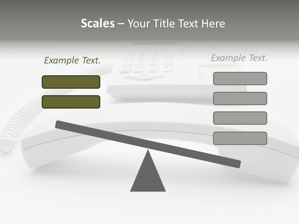 A White Telephone Sitting On Top Of A Table PowerPoint Template