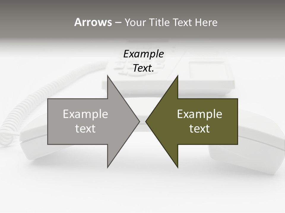 A White Telephone Sitting On Top Of A Table PowerPoint Template