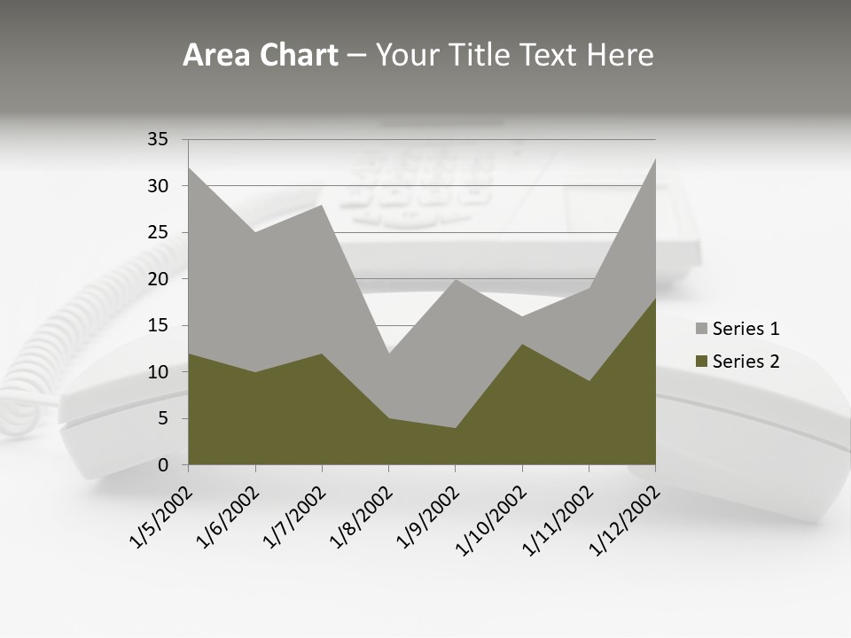 A White Telephone Sitting On Top Of A Table PowerPoint Template