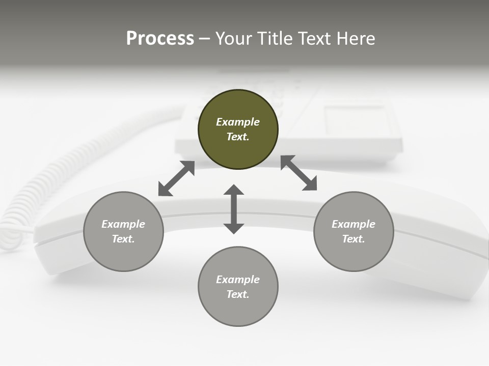 A White Telephone Sitting On Top Of A Table PowerPoint Template