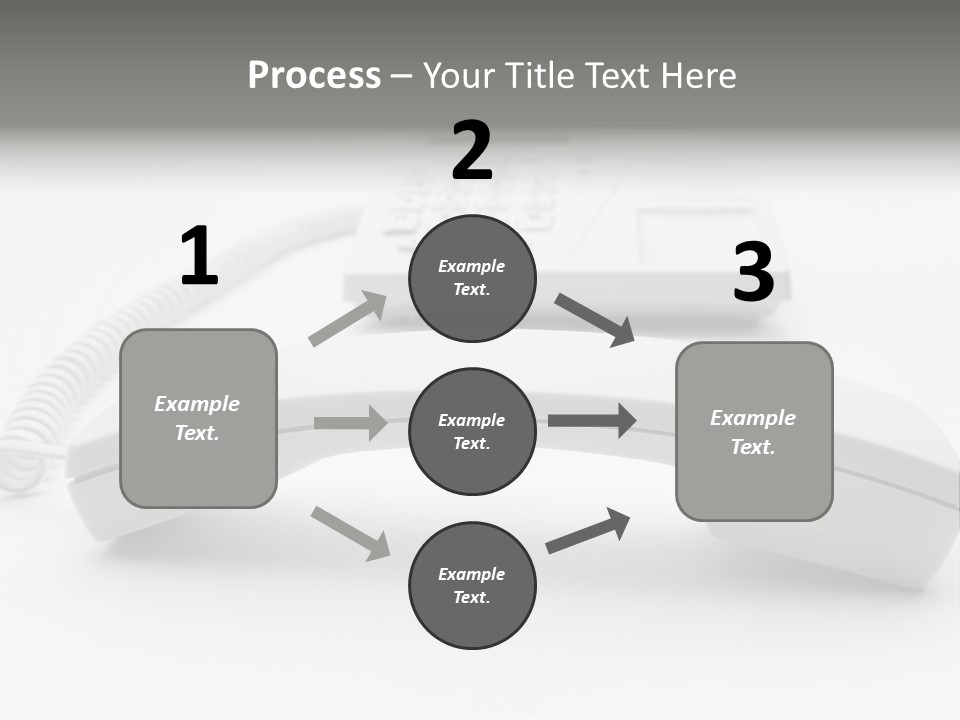 A White Telephone Sitting On Top Of A Table PowerPoint Template