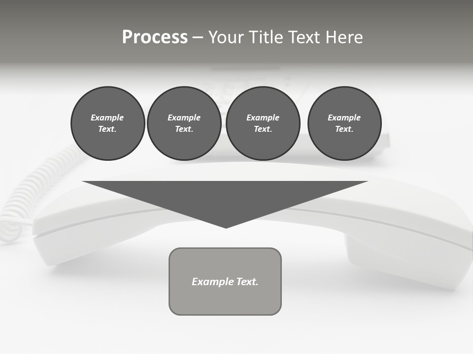 A White Telephone Sitting On Top Of A Table PowerPoint Template