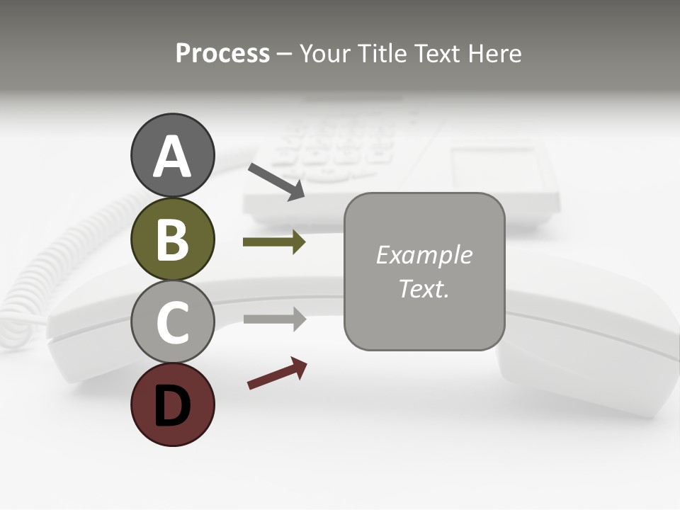 A White Telephone Sitting On Top Of A Table PowerPoint Template