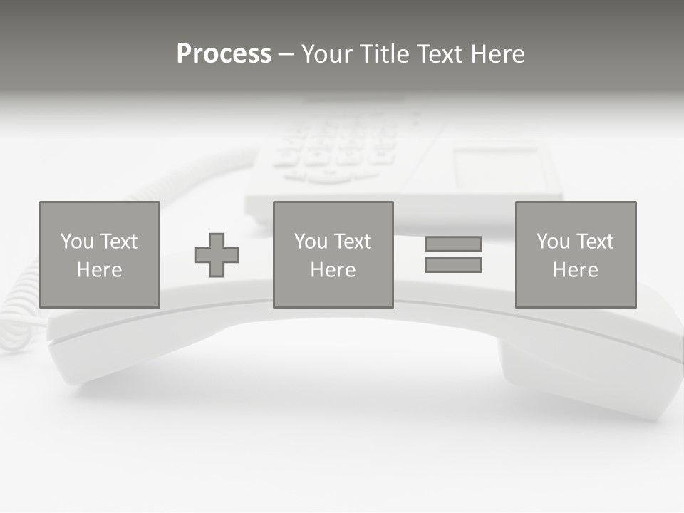A White Telephone Sitting On Top Of A Table PowerPoint Template