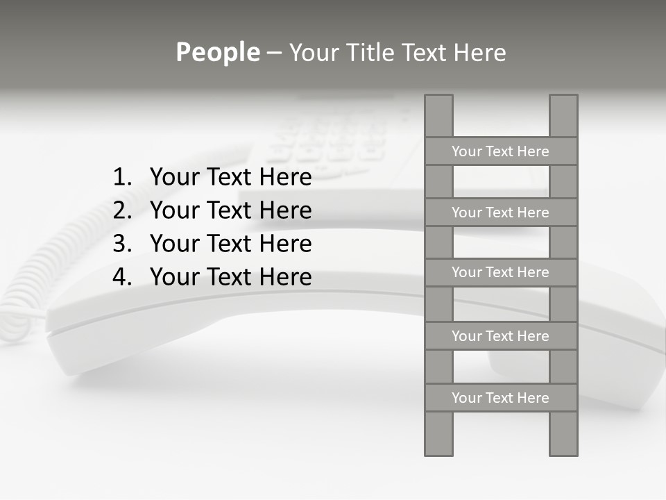 A White Telephone Sitting On Top Of A Table PowerPoint Template