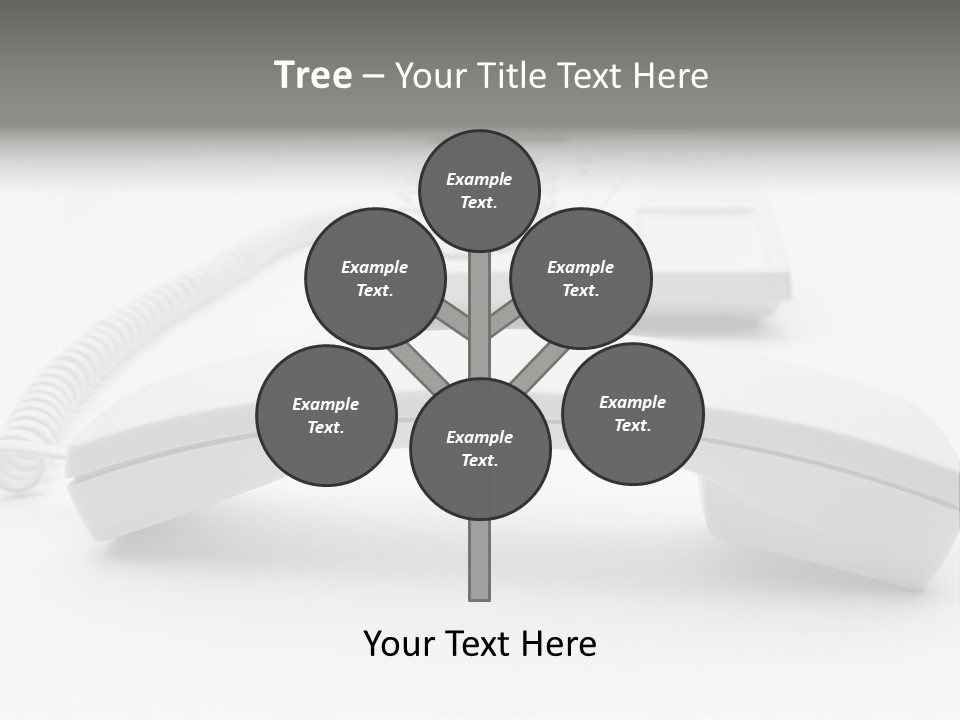 A White Telephone Sitting On Top Of A Table PowerPoint Template