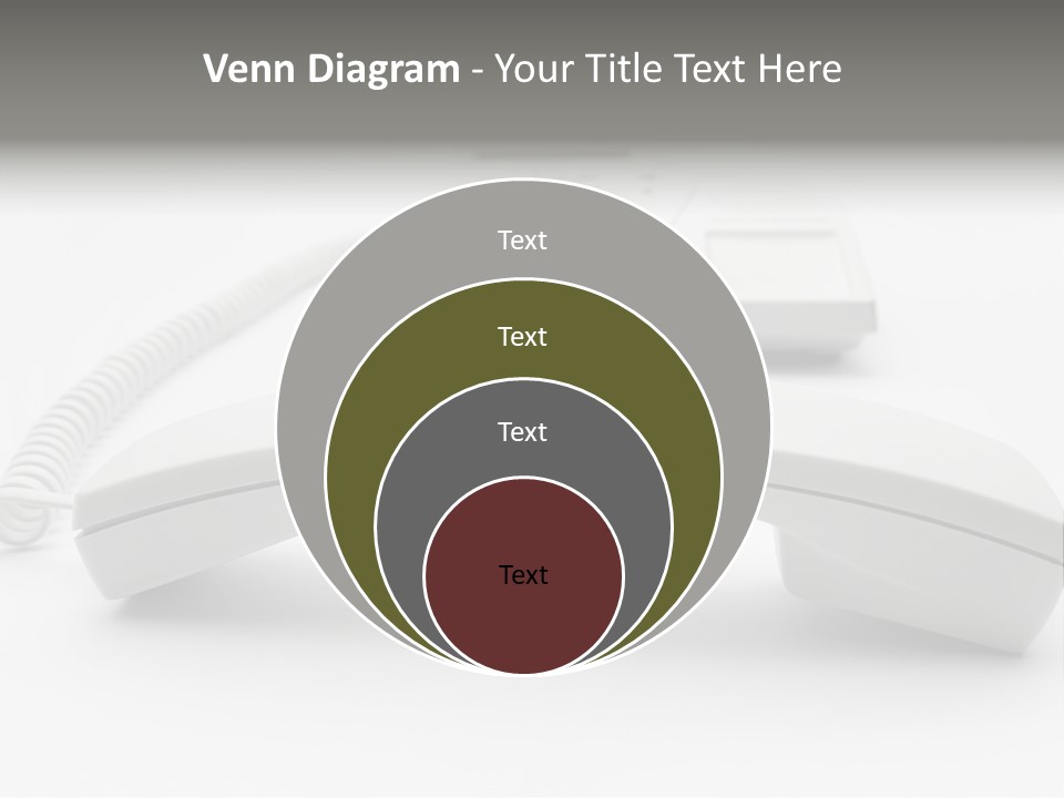 A White Telephone Sitting On Top Of A Table PowerPoint Template