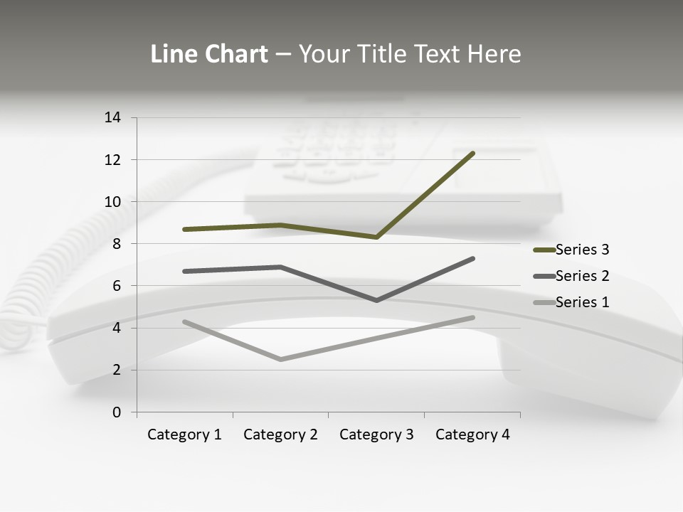 A White Telephone Sitting On Top Of A Table PowerPoint Template
