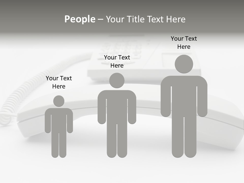 A White Telephone Sitting On Top Of A Table PowerPoint Template