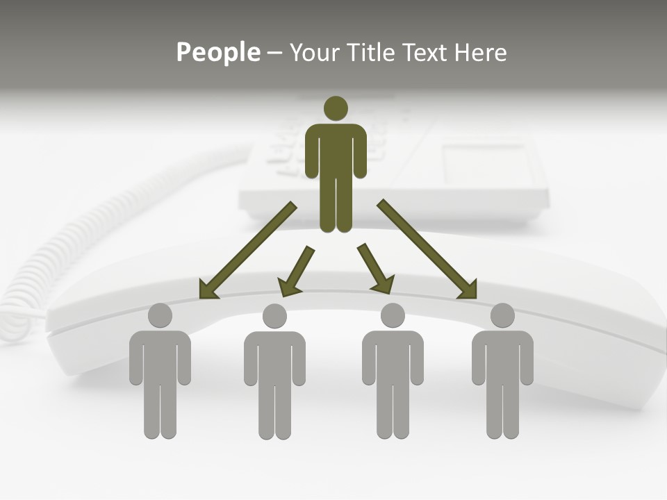 A White Telephone Sitting On Top Of A Table PowerPoint Template