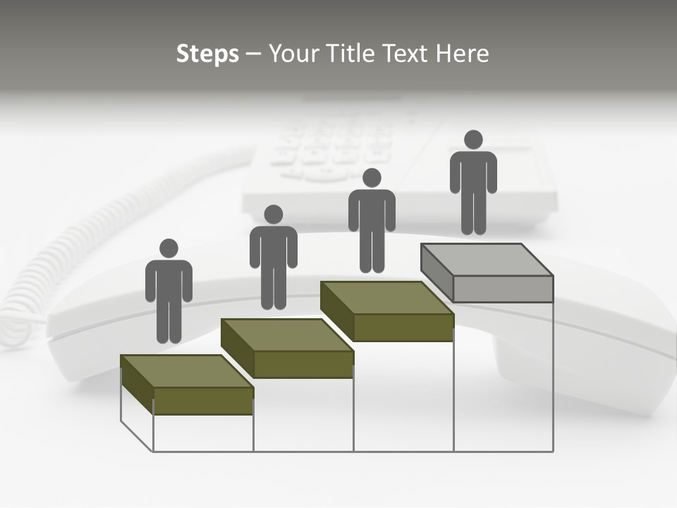 A White Telephone Sitting On Top Of A Table PowerPoint Template