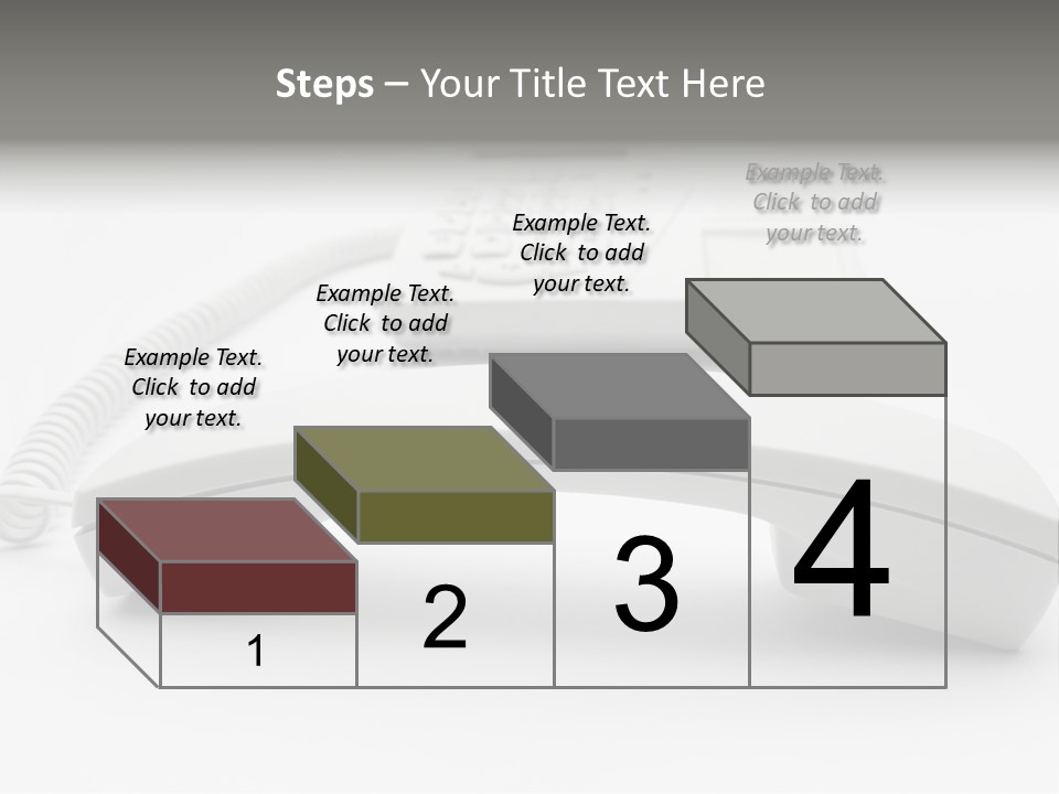 A White Telephone Sitting On Top Of A Table PowerPoint Template