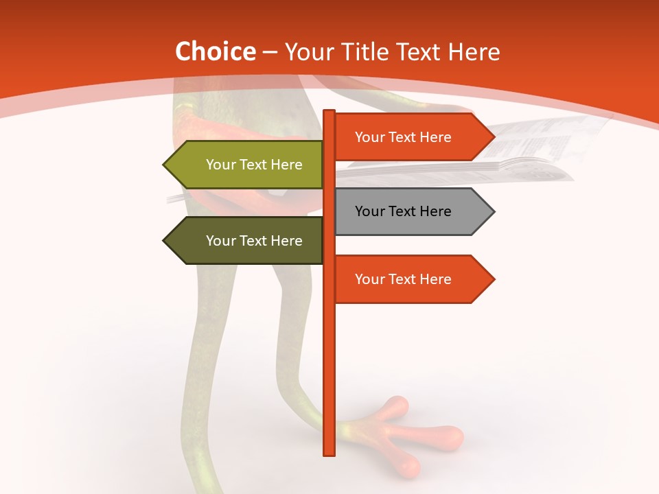 A Frog With Glasses Holding A Knife In His Hand PowerPoint Template