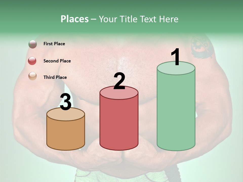 A Man With His Hands On His Chest PowerPoint Template