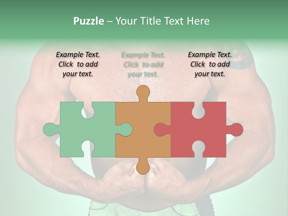 A Man With His Hands On His Chest PowerPoint Template