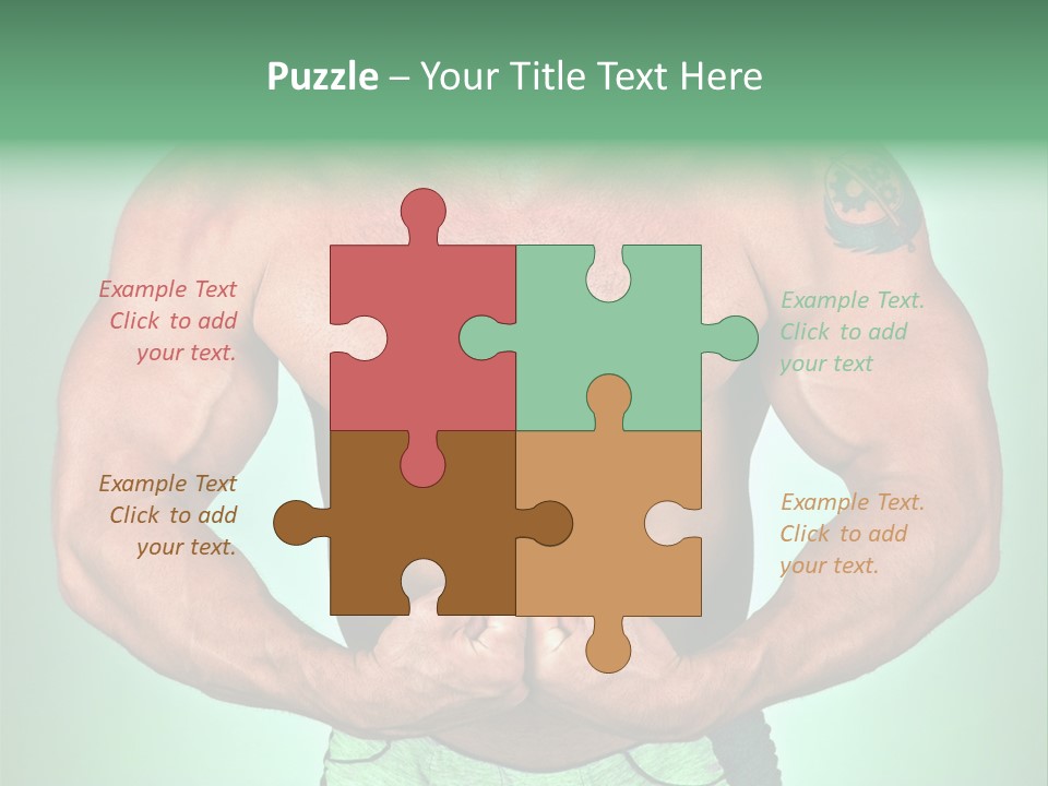 A Man With His Hands On His Chest PowerPoint Template