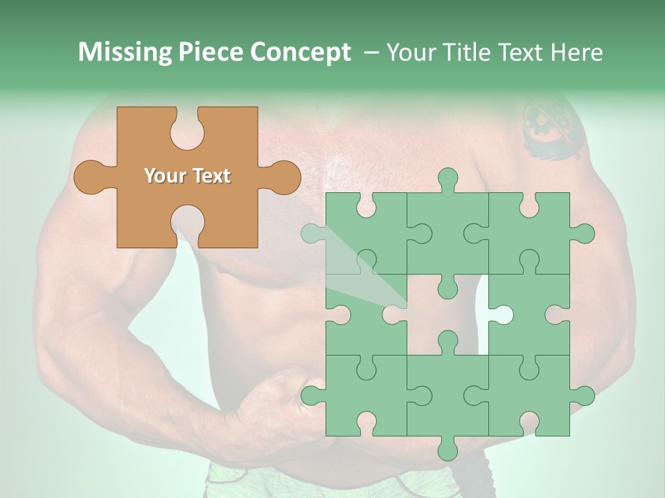 A Man With His Hands On His Chest PowerPoint Template