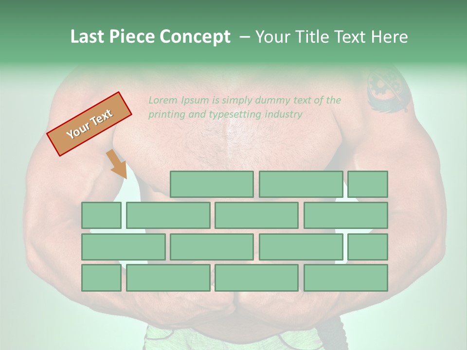 A Man With His Hands On His Chest PowerPoint Template