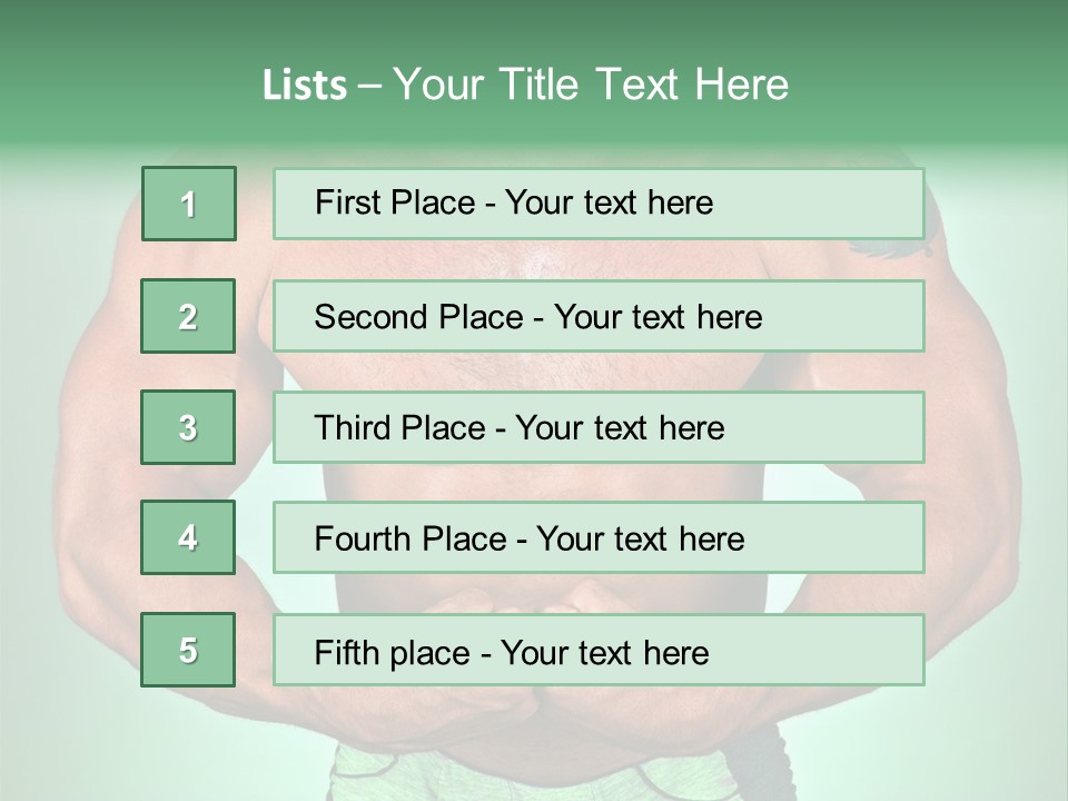 A Man With His Hands On His Chest PowerPoint Template