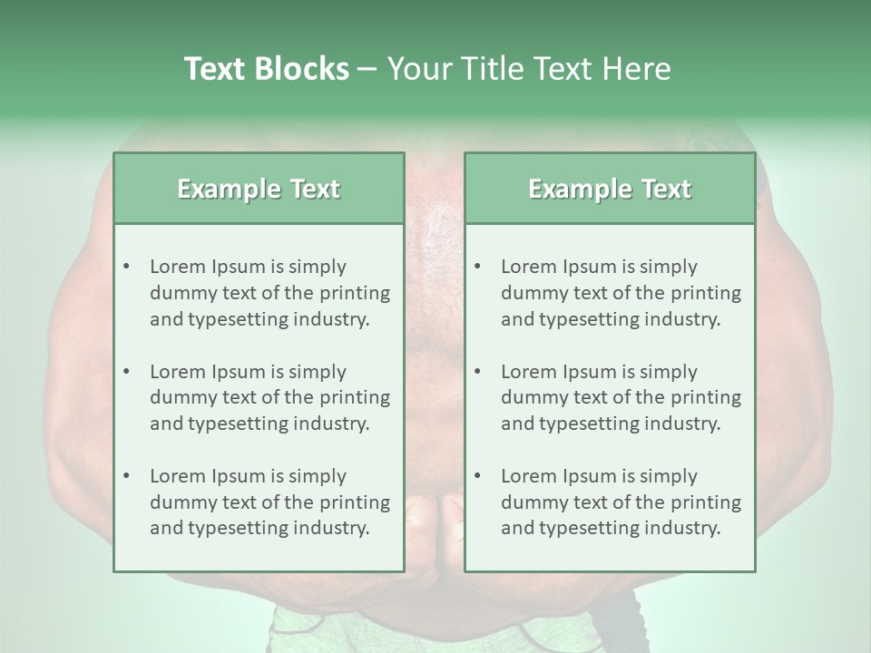 A Man With His Hands On His Chest PowerPoint Template