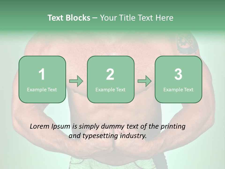 A Man With His Hands On His Chest PowerPoint Template