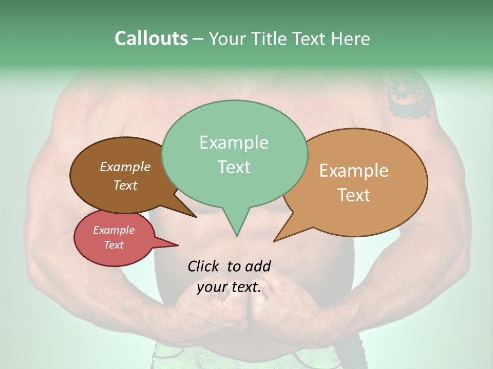 A Man With His Hands On His Chest PowerPoint Template