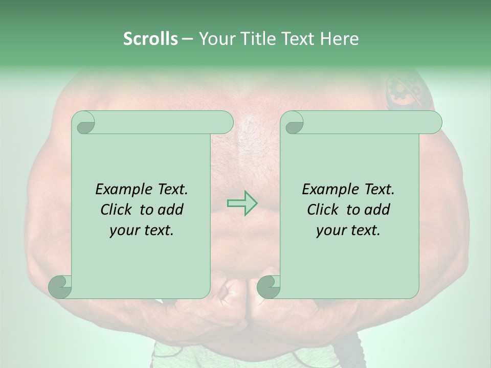 A Man With His Hands On His Chest PowerPoint Template