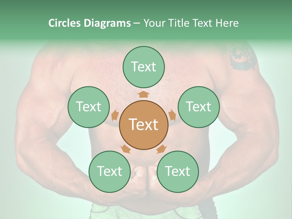 A Man With His Hands On His Chest PowerPoint Template