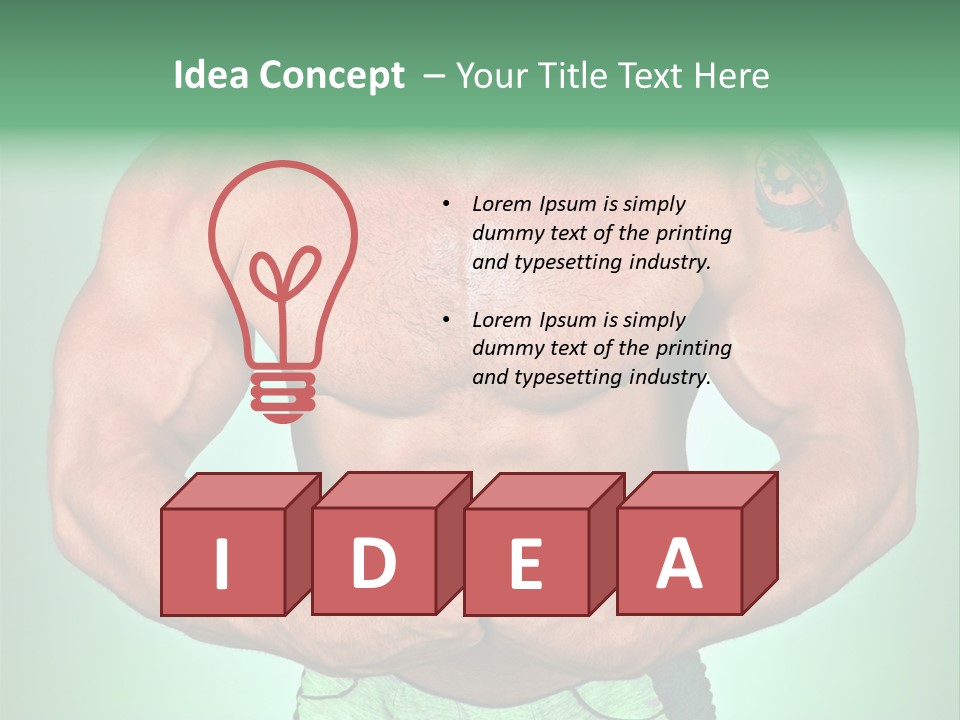 A Man With His Hands On His Chest PowerPoint Template